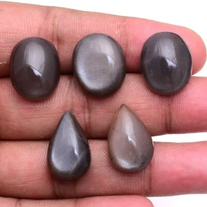 Lotto 5 pezzi pietre di luna naturali 19 mm-21 mm cabochon non trattate enormi pietre preziose sfuse - Foto 1 di 10