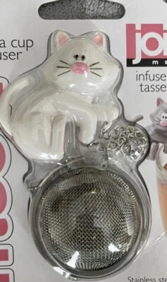Joie Meow Cat Infusor de Té Suelto Colador BLANCO Gato con Infusor en Forma de Pez NUEVO Foto 1 de 4