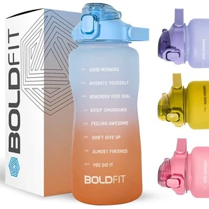 Boldfit Fitness Gallone Flasche Blau Und Orange Farbe 2 Liter Kapazität - Picture 1 of 8