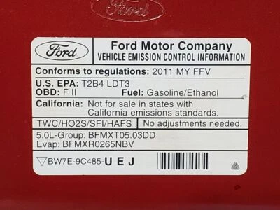Ford F150 2009 2014 OEM capó panel U6 rojo caramelo perla Foto 1 de 4