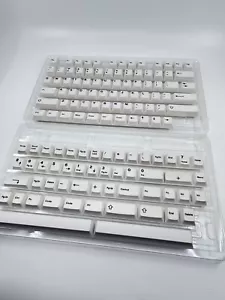 DROP Robo Cherry Profile PBT Dyesub Keycaps Black On White Base - Picture 1 of 8