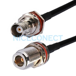 1M BNC hembra a N hembra conector junta tórica RG58 RF cable coleta radio de 3 pies - Imagen 1 de 3