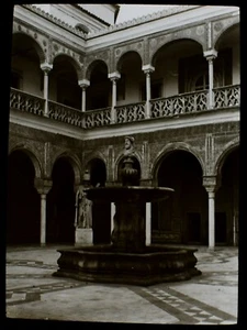 VINTAGE magisches Laternendia SEVILLA CASSA PILATUS BRUNNEN UM 1930 FOTO SPANIEN - Bild 1 von 3