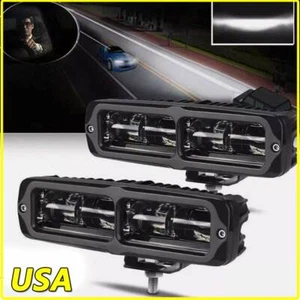 2X 6inch LED Work Light Bar Spot Pods Fog Lamp Offroad Driving Truck 4WD ATV SUV - Foto 1 di 14