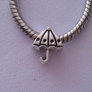 Umbrella Dangle Bead for Silver European Style Charm Bracelet - Picture 1 of 3