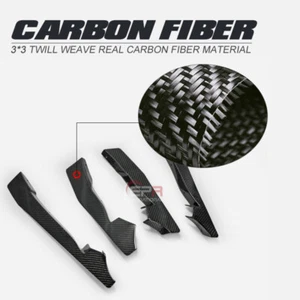 For 17 Onwards Civic Type R FK8 VRSAR2 Style Carbon Fiber Front Bumper Canard - Imagen 1 de 9