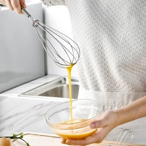 Egg Beater Mixer Mini Kitchen Egg Whisk Bake Tool Egg Agitator Stainless Steel - Picture 1 of 4
