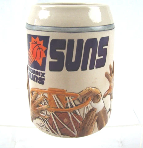 NBA Phoenix Suns Beer Stein Mug Sportssteins CUI 8705 Retired Excellent Cover