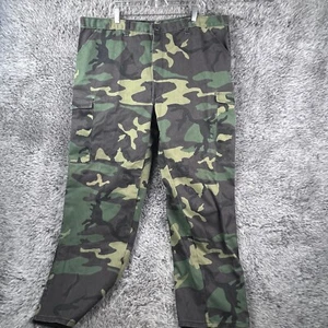 Vintage Liberty Woodland Camo Hose Cargotaschen 46x32 Jagd Made USA Heavy - Bild 1 von 15