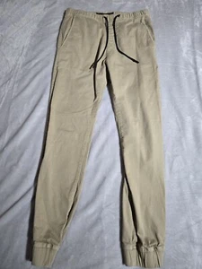 American Eagle Outfitters Khaki Pants Active Flex Size XS Drawstring Retro Jeans - Picture 1 of 10