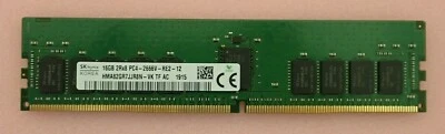 SK Hynix 16GB 2RX8 DDR4-2666 PC4-21300 ECC 288-Pin Server RAM - HMA82GR7JJR8N-VK - Image 1 of 3