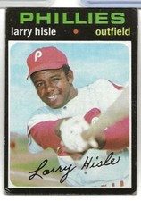 1971 TOPPS SEMI-HIGH # 616 - LARRY HISLE - PHILADELPHIA PHILLIES - SET BREAK