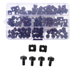 50pcs Computer Rack Mount Cage Square Lock Insert Nuts with 50pcs Screws - Picture 1 of 12