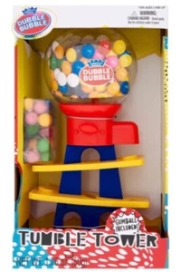 NEW DUBBLE BUBBLE GUM BALL MACHINE TUMBLE TOWER 50G GUMBALL INC FREE POST