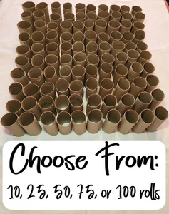 Toilet Paper Rolls Empty CLEAN READY Art Craft Projects PICK LOT 10 25 50 75 100 - Picture 1 of 10