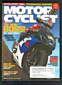2005 May Motorcyclist Motorcycle Magazine - Suzuki GSX-R1000 - Picture 1 of 4