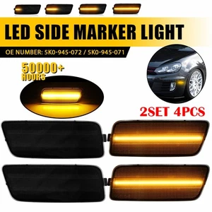 4X For 2010-14 VW Volkswagen MK6 Golf/GTI Side Marker Amber LED Signal Lights ER - Picture 1 of 12