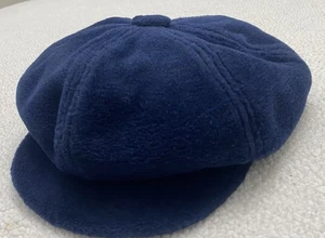 Berretto vintage in pile da newsboy blu adulto grande Union Made - Foto 1 di 7