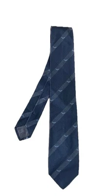 Corbata para hombre GIORGIO ARMANI azul con patrón de rayas bordadas EX CON Foto 1 de 2