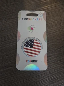 Pop Socket Phone Grip Enamel AMERICAN FLAG USA POPGRIP PopSocket Premium NEW - Picture 1 of 1
