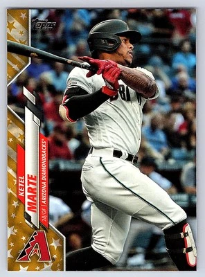 2020 Topps Factory Set Gold Stars #131 - Ketel Marte - Arizona Diamondbacks - Image 1 of 2