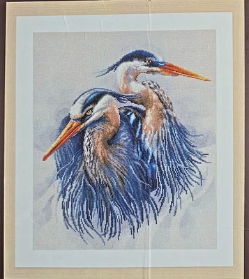 LanArte Bélgica Kit Punto de Cruz Grandes Garzas Azules Nueva Caja Abierta Foto 1 de 4