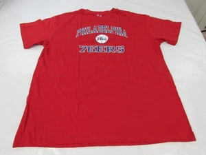 New Philadelphia 76ers Mens Size 3XL-5XL-6XL-Tall Red Majestic Shirt - Picture 1 of 4