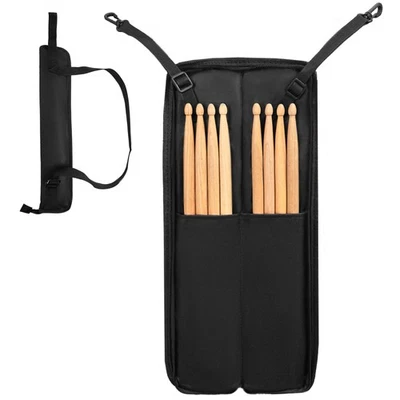 Drumstick Bag, Small Drumstick Storage Case, Hanging Drumstick Rack Bag (Black) - Image 1 of 4