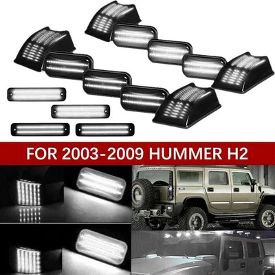 14x Lámpara de señalización lateral LED blanca para cabina de techo para Hummer H2 2003-2009 Foto 1 de 4