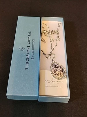 Touchstone Crystal by Swarovski Lacework Pendant Necklace Silver and Crystal 💎  - Image 1 of 4