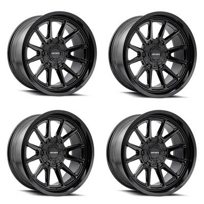 Juego 4 llantas elevadas Mayhem Intrepid 18x9 8x6,5 -12 mm negras brillantes para camión Foto 1 de 4