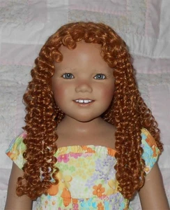 Kemper MOLLY Doll Wig SZ 14/15 CARROT RED Long Spirals & No Bangs Skin Part NWT - Picture 1 of 5