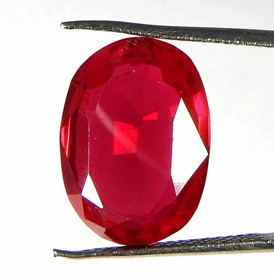 11.30CtsNatural 11x15x6 Imitation Ruby Oval Cut Cabochon Loose Gemstones - Image 1 of 3