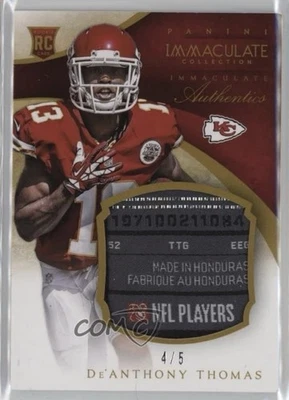 2014 Panini Immaculate Authentics /5 De'Anthony Thomas #IA-DT Rookie RC - Image 1 of 2