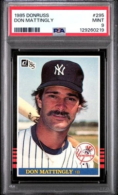 1985 DONRUSS #295 DON MATTINGLY  - PSA 9 MINT- Gorgeous Card! - Image 1 of 2