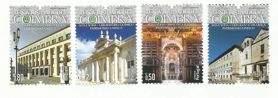 Portugal 2014 - Coimbra University, World Heritage UNESCO stamps set MNH - Image 1 of 1