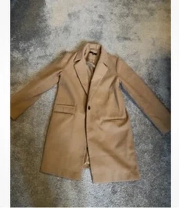 Missguided Ladies Brown Camel Coat size uk 12 - Picture 1 of 1