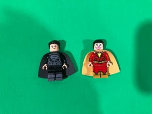 LEGO Lot of 2 Custom DC Minifigures - Shazam, Black Suit Superman - GREAT COND - Picture 1 of 4