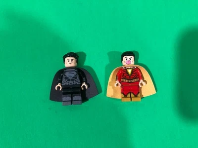 LEGO Lot of 2 Custom DC Minifigures - Shazam, Black Suit Superman - GREAT COND - Image 1 of 4