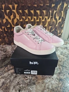 NWB: Coach Women’s Clip Leather Lowtop Sneakers Blossom Color Size 6.5 - Picture 1 of 11