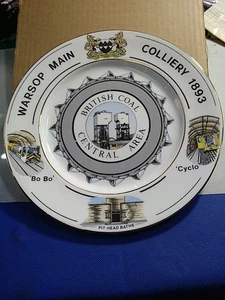 Warsop Main Colliery 1893 Edwardian Fine Bone China Plate. Miners. Boxed 32 - Picture 1 of 9