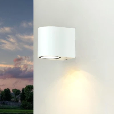 LED Aussenwandleuchte weiß Alu inkl. 3,2W LED Einfahrt Hof Fassade Lampe - Bild 1 von 4