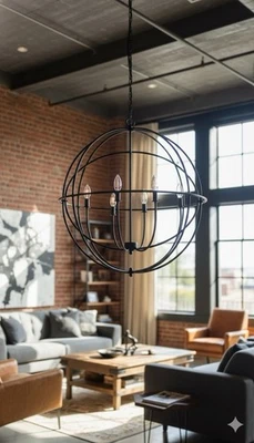 Lámpara de araña Crystorama 9226-EB Solaris de 6 luces en bronce inglés Foto 1 de 4