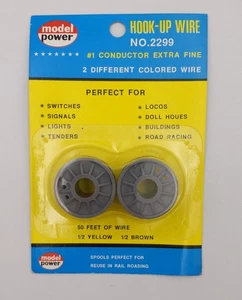 Model Power 2299 2 Conductor Extra Fine Yellow and Brown Wire - Picture 1 of 1