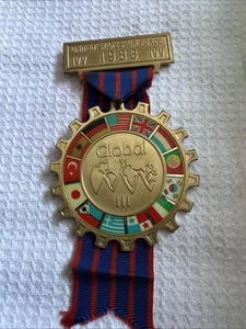 German hiking Wandertag medal 1983 U.S. Air Force Global III VINTAGE - Picture 1 of 2