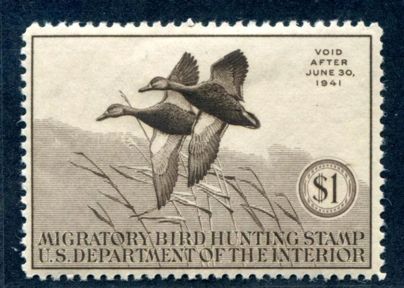 US RW7 MINT LIGHT HINGED (MLH), DUCK - Image 1 of 1