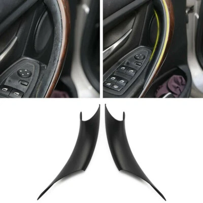 2x Cubierta de manija de puerta interior negra mate para BMW F30 F35 320i 328i 335i 2012-2018 Foto 1 de 4