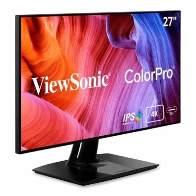 Viewsonic VP2768A-4K 27" 4K UHD IPS LED Monitor RJ45 HDI- DP USB HUB Speaker VES - Image 1 of 4