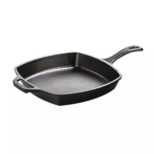 Square Skillet 10.5 in. W Cast Iron Black Seasoned Broiler Safe Built-in Handles - Picture 1 of 6