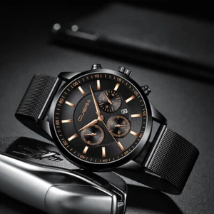 Orologio Uomo Impermeabile Acciaio Inox Quarzo Luminosi Orologi Classici - Foto 1 di 19